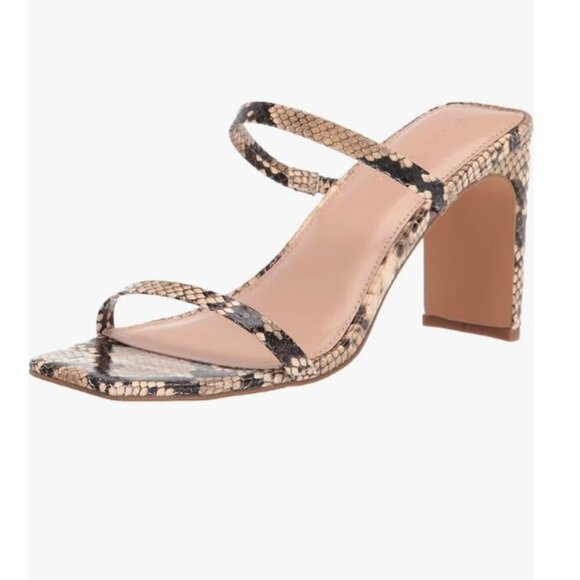 The Drop Women's Avery Square Toe Two Strap High Heeled Sandal - Picture 5 of 8